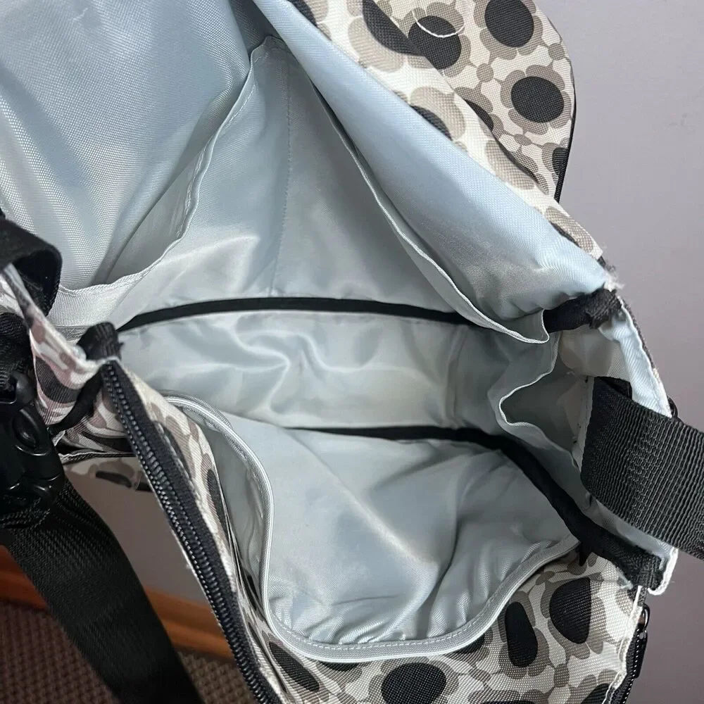 Skip Hop Dash Deluxe Diaper Bag Black Polka Dot Large Unisex Multiple Pockets